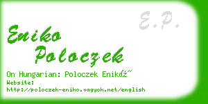 eniko poloczek business card